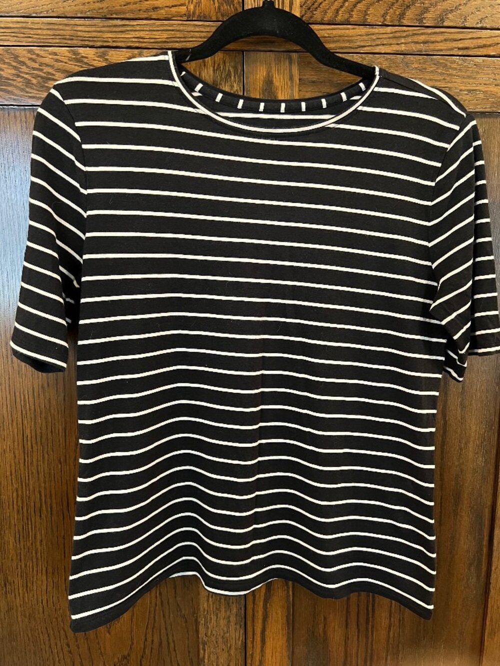 Garnet Hill Essential Elbow-Sleeve Tee